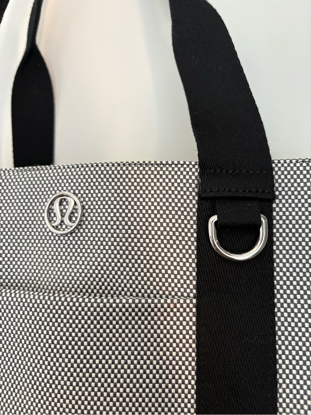 Lululemon Two-Toned Canvas Tote Bag large and Dual Pouch Wristlet - Picture 6 of 10